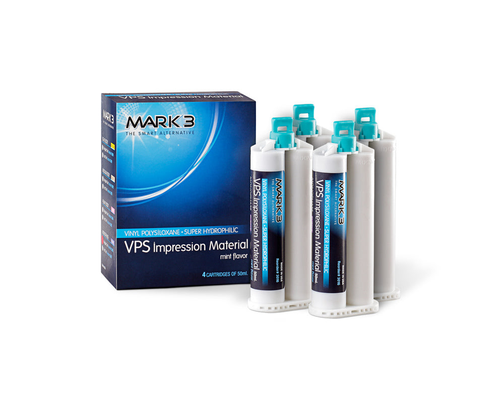 Mark3 3017 VPS Impression Material Monophase Fast Set Cartridges 4/Bx 50mL Mark3 3017 VPS Impression Material Monophase Fast Set Cartridges 4/Bx 50mL